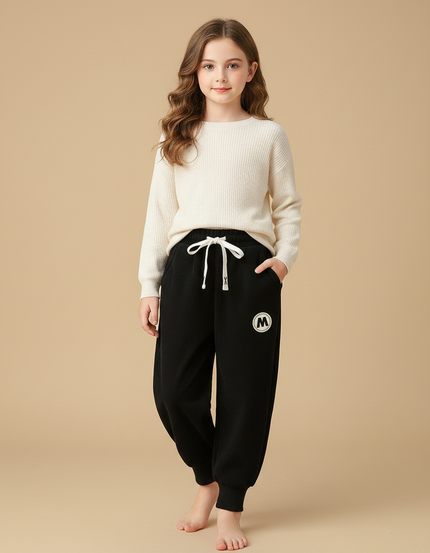 Pantalon Velours Noir Côtelé Enfant Confortable