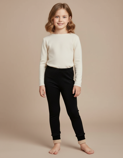 Pantalon Velours Noir Côtelé Doux Enfant - Cordé
