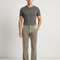 Pantalon Velours Gris Évasé Taille Haute Élégant Homme