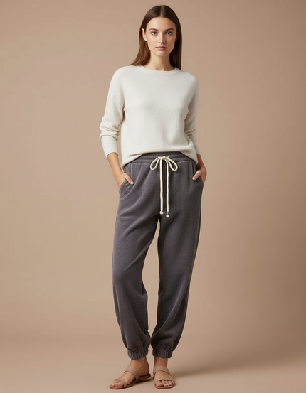Pantalon Jogger Velours - Gris