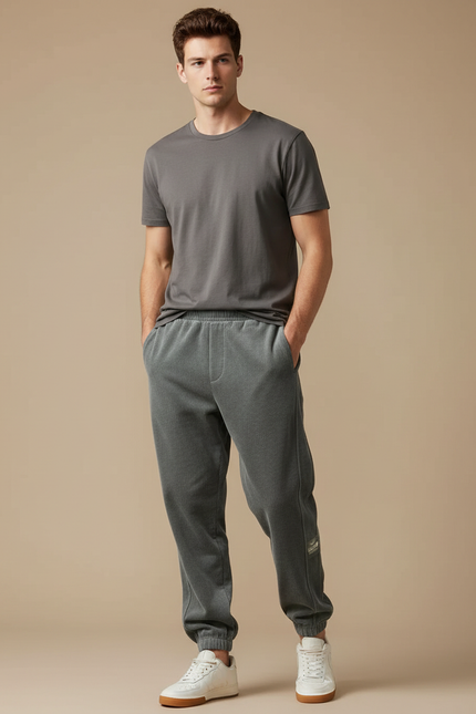 Pantalon Velours Gris Côtelé Décontracté Homme Jogging