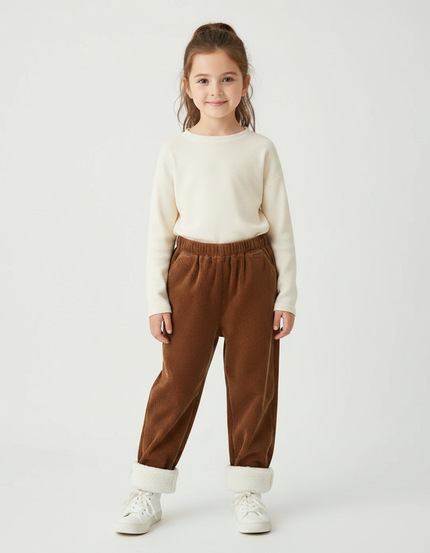 Pantalon Velours Baggy - Marron Cordé