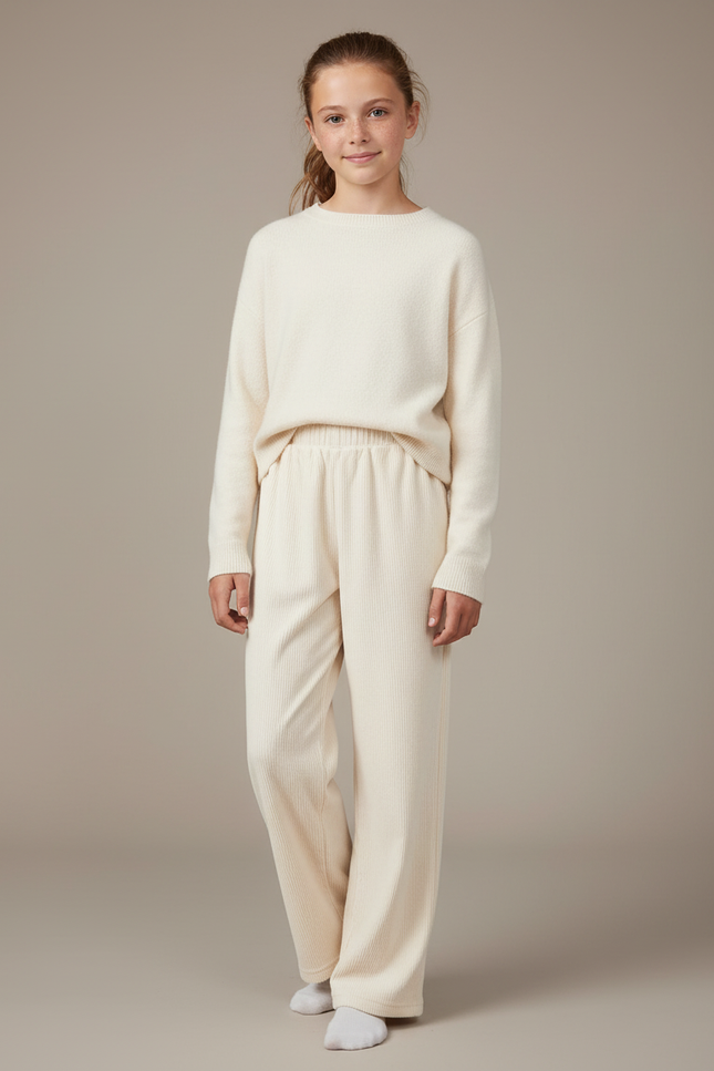 Pantalon Velours Creme - Beige Cordé