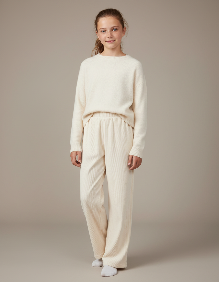 Pantalon Velours Creme - Beige Cordé