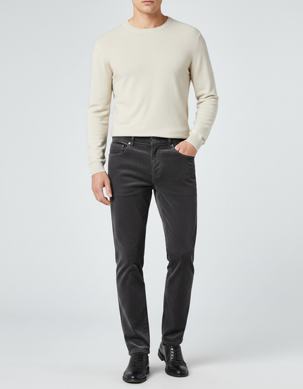 Pantalon Velours Extensible Homme - Gris Cordé