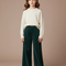 Pantalon Velours Vert Côtelé Large Droit Enfant - Cordé