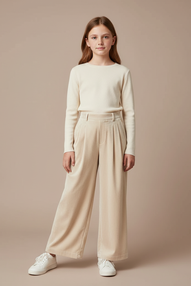 Ensemble Pantalon Velours - Beige