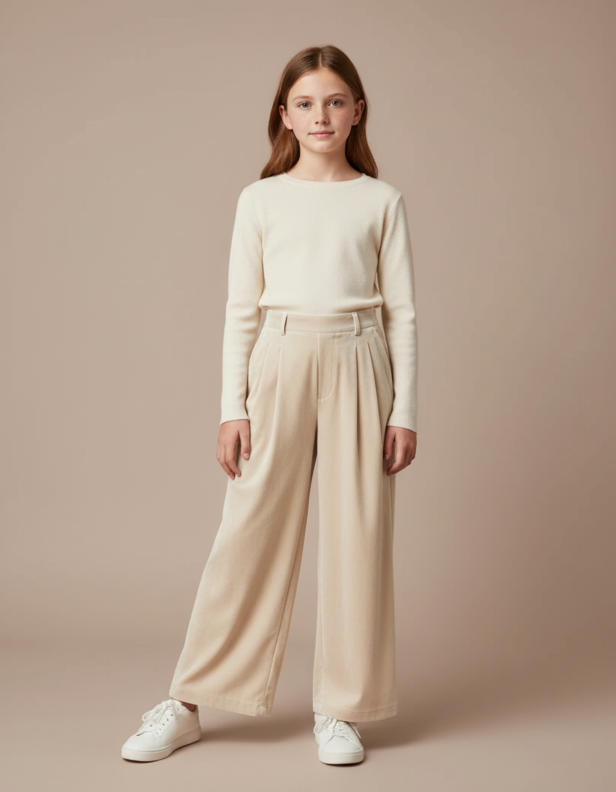 Ensemble Pantalon Velours - Beige