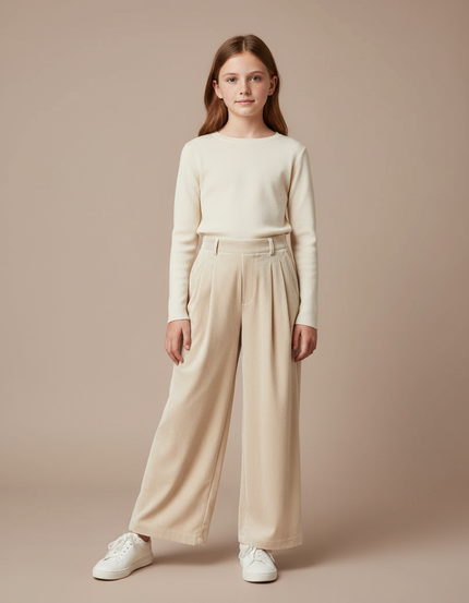 Ensemble Pantalon Velours - Beige