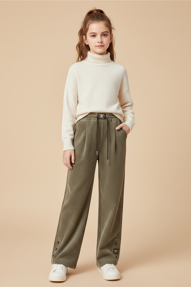 Pantalon Velours Kaki - Cordé