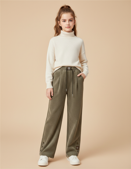 Pantalon Velours Kaki - Cordé