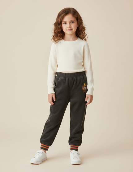 Pantalon De Velours Cotelé - Gris Cordé