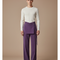 Pantalon Velours Violet Côtelé Droit Élégant Homme - Cordé