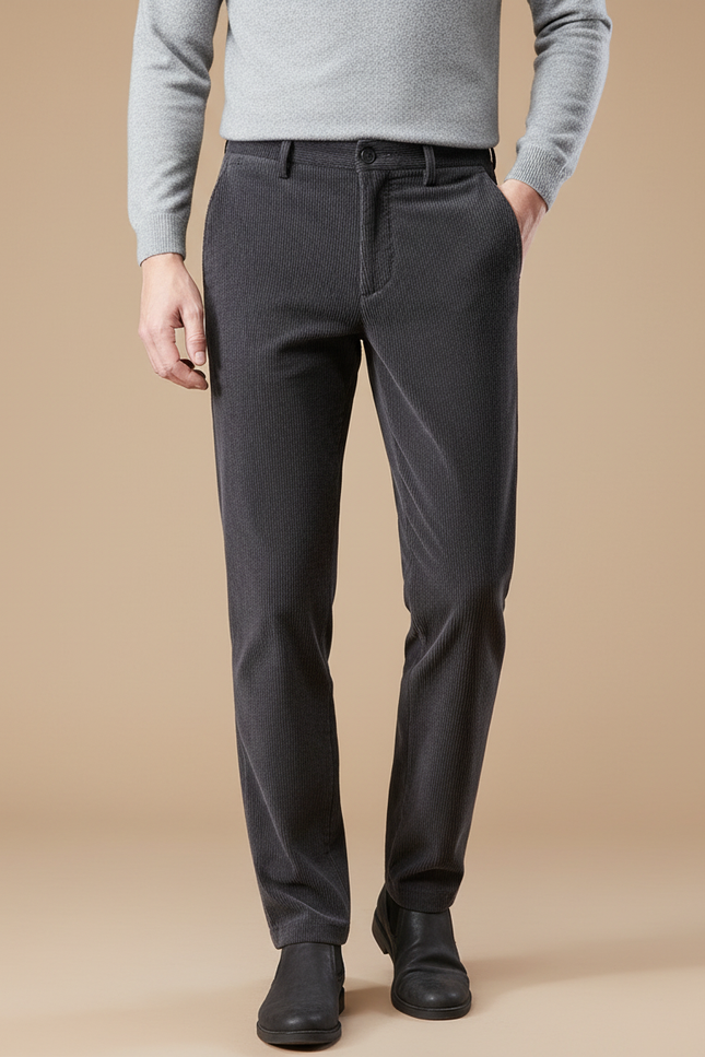 Pantalon Homme Velours Milleraies - Gris Cordé