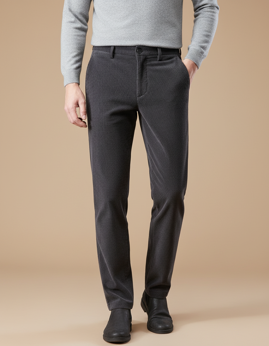 Pantalon Homme Velours Milleraies - Gris Cordé