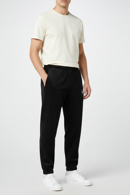 Pantalon Velours Noir Côtelé Jogging Décontracté Homme - Cordé