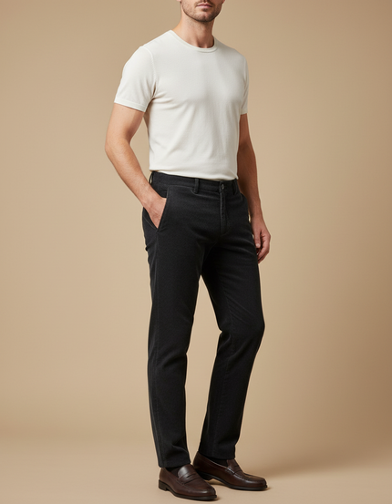 Pantalon Velours Stretch - Noir Cordé