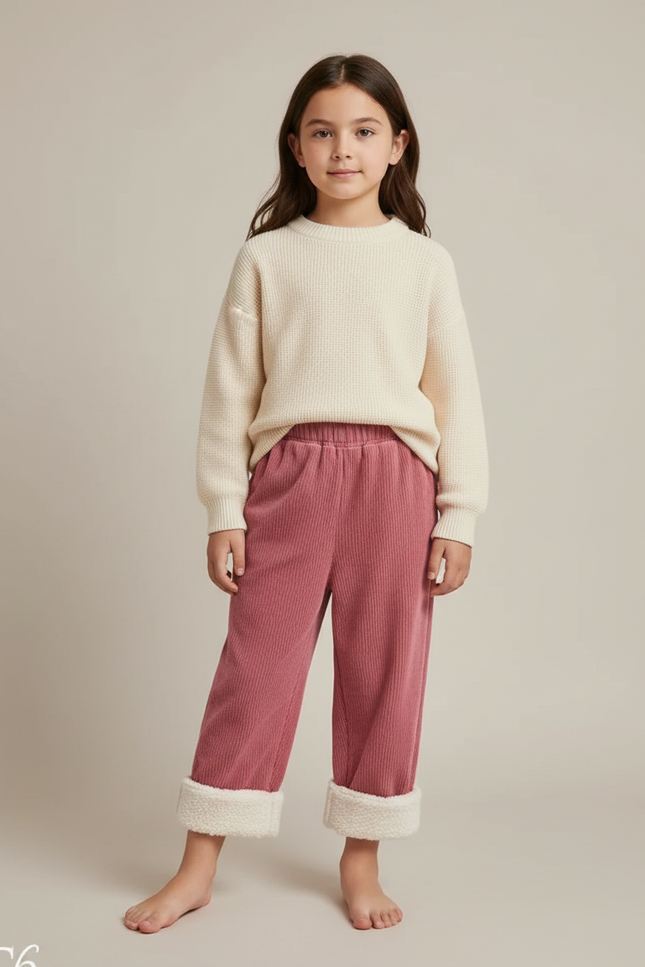 Pantalon Rose Velours - Cordé