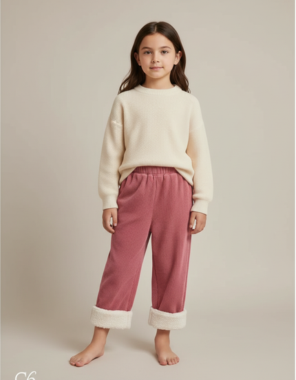 Pantalon Rose Velours - Cordé