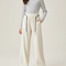 Pantalon Velours Côtelé Ample Blanc Cassé Enfant - Cordé
