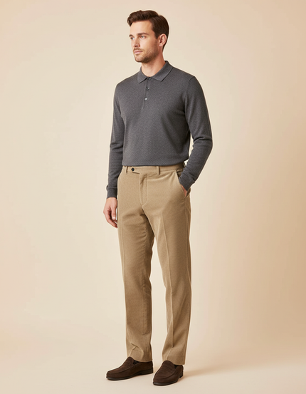 Pantalon Velours Homme Beige - Camel Cordé
