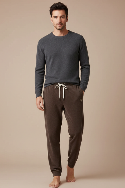 Pantalon Velours Marron Côtelé Homme Sportif Confortable - Cordé