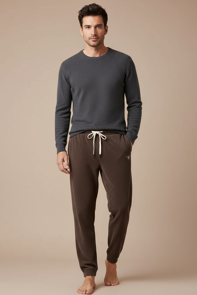 Pantalon Velours Marron Côtelé Homme Sportif Confortable - Cordé