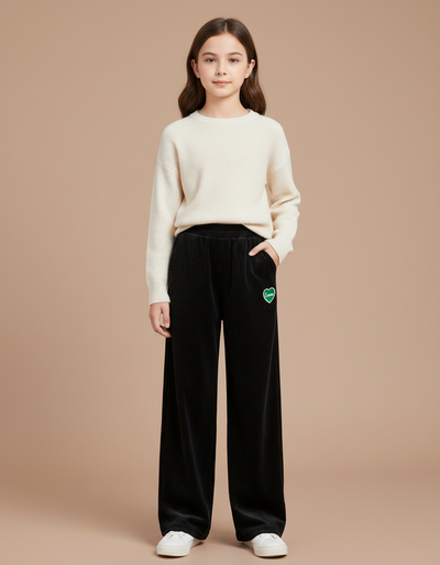 Pantalon Velours Fille Cotelé