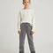 Pantalon Velours Côtelé Gris Ample Doublé Enfant - Cordé