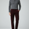 Pantalon Velours Bordeaux Côtelé Droit Homme Décontracté - Cordé