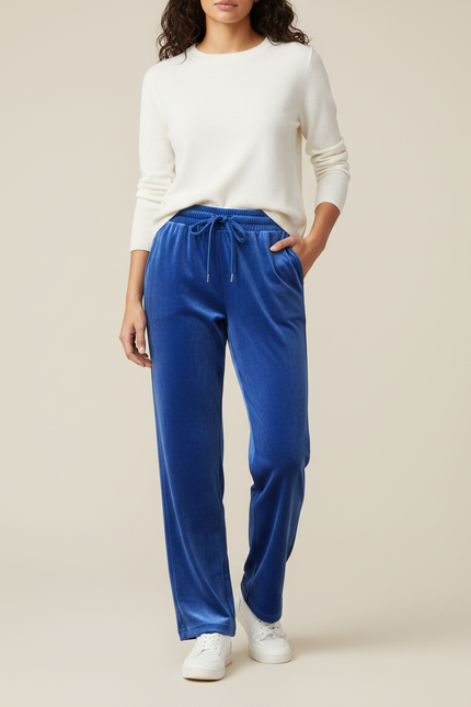 Pantalon Velours Bleu Electrique