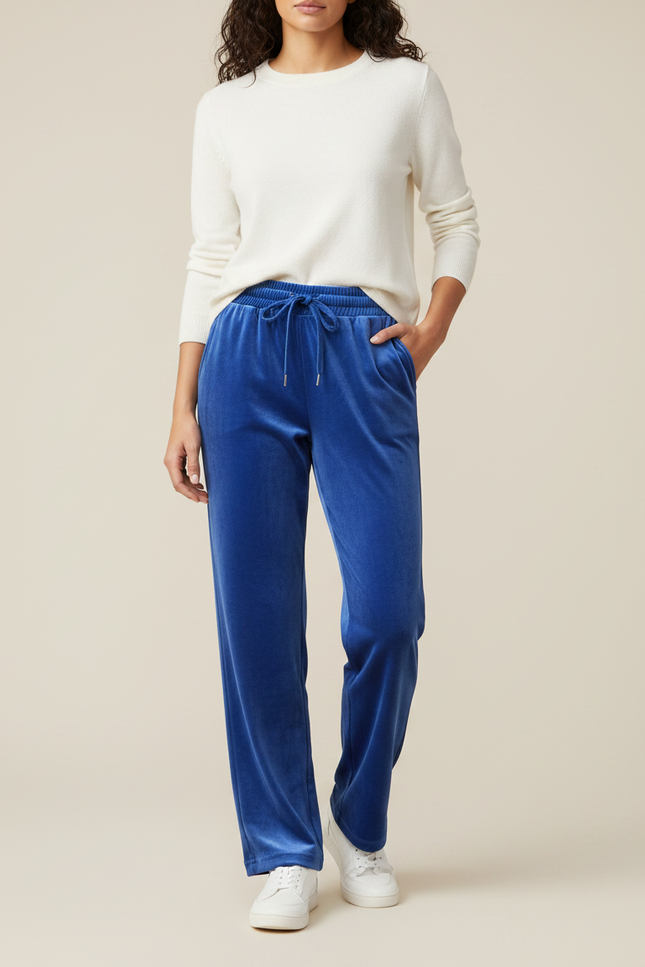 Pantalon Velours Bleu Electrique