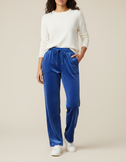 Pantalon Velours Bleu Electrique