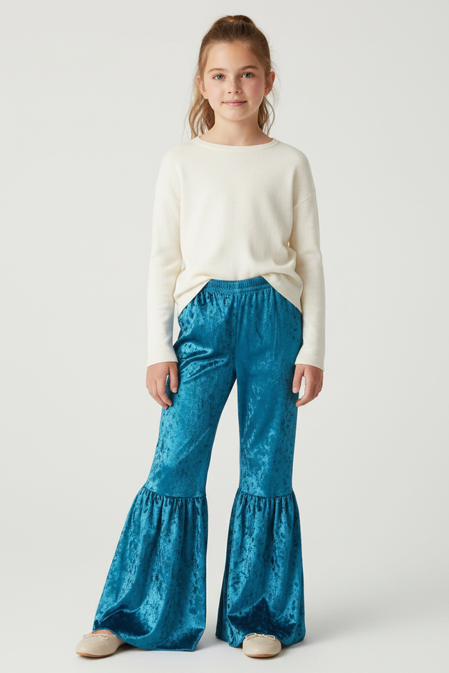 Pantalon Velours Frappé - Bleu