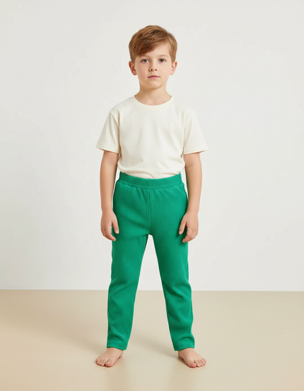 Pantalon Velours Vert Côtelé Enfant Confortable - Cordé