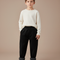 Pantalon Velours Noir Côtelé Ample Hiver Enfant - Cordé