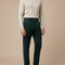 Pantalon Velours Homme Côtelé Vert Plissé Élégant