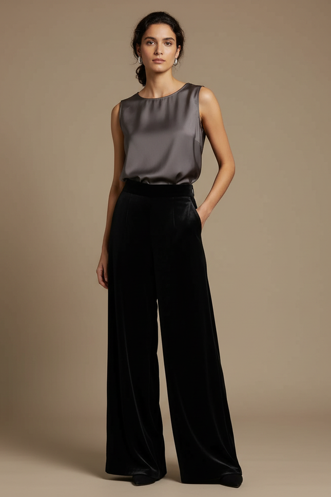Pantalon De Velour - Noir Velours