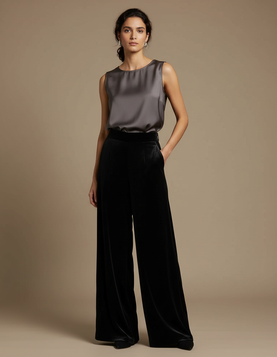 Pantalon De Velour - Noir Velours