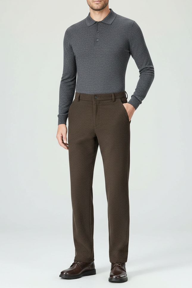 Pantalon Velours Cotelé Marron - Cordé