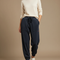 Pantalon Velours Côtelé Noir Ample Décontracté Épais - Cordé