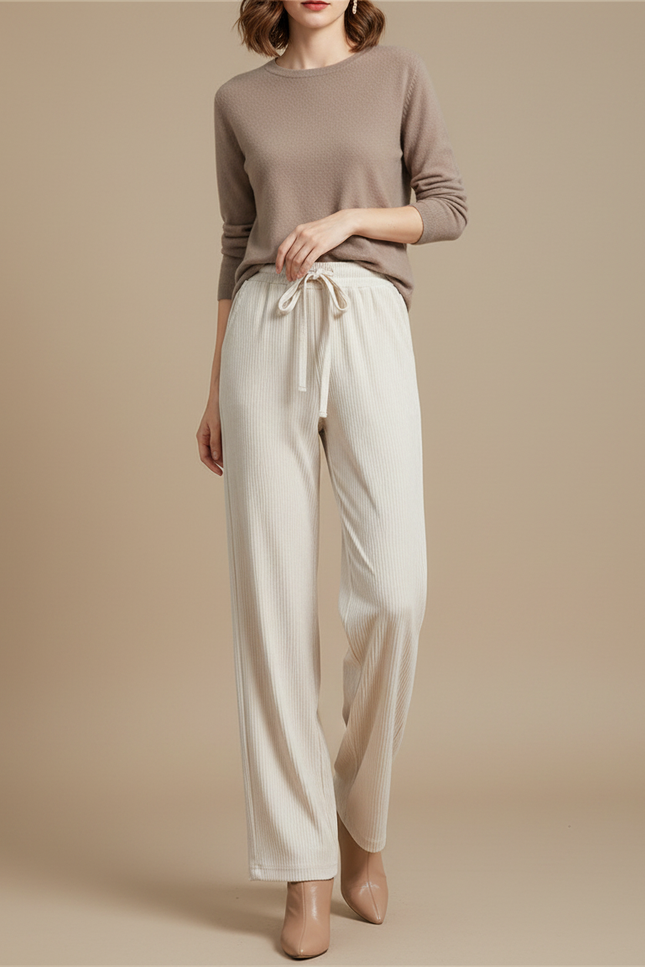 Pantalon Beige Velour Cotele - Cordé