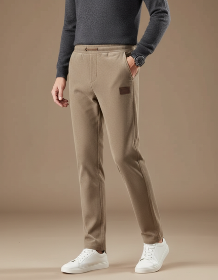 Pantalon Velours Homme Côtelé Droit Beige Décontracté - Cordé