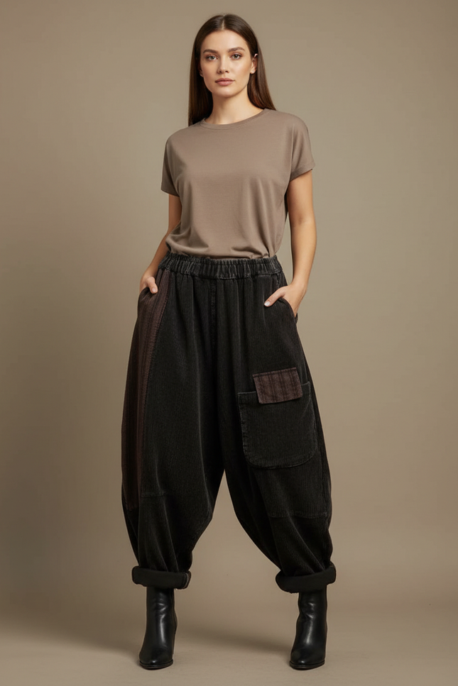 Pantalon Cargo Velours - Marron Cordé