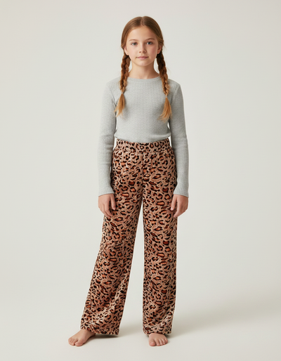 Pantalon Velours Fille Camel