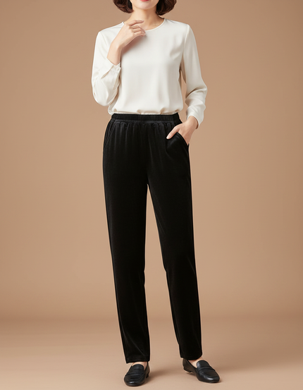 Pantalon Velours De Soie - Noir