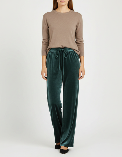 Pantalon Velours Femme Vert