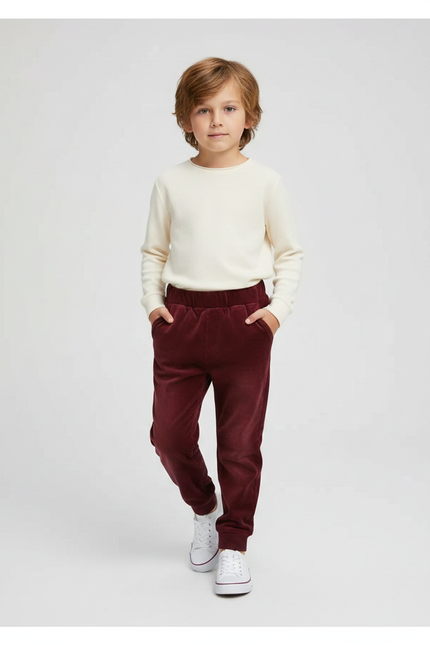 Pantalon Fuseau Velours - Bordeaux
