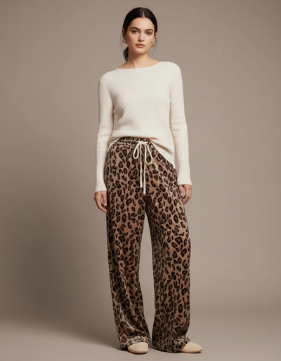 Pantalon Velours Femme Camel
