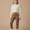 Pantalon Velours Côtelé Marron Doublé Polaire Enfant - Cordé